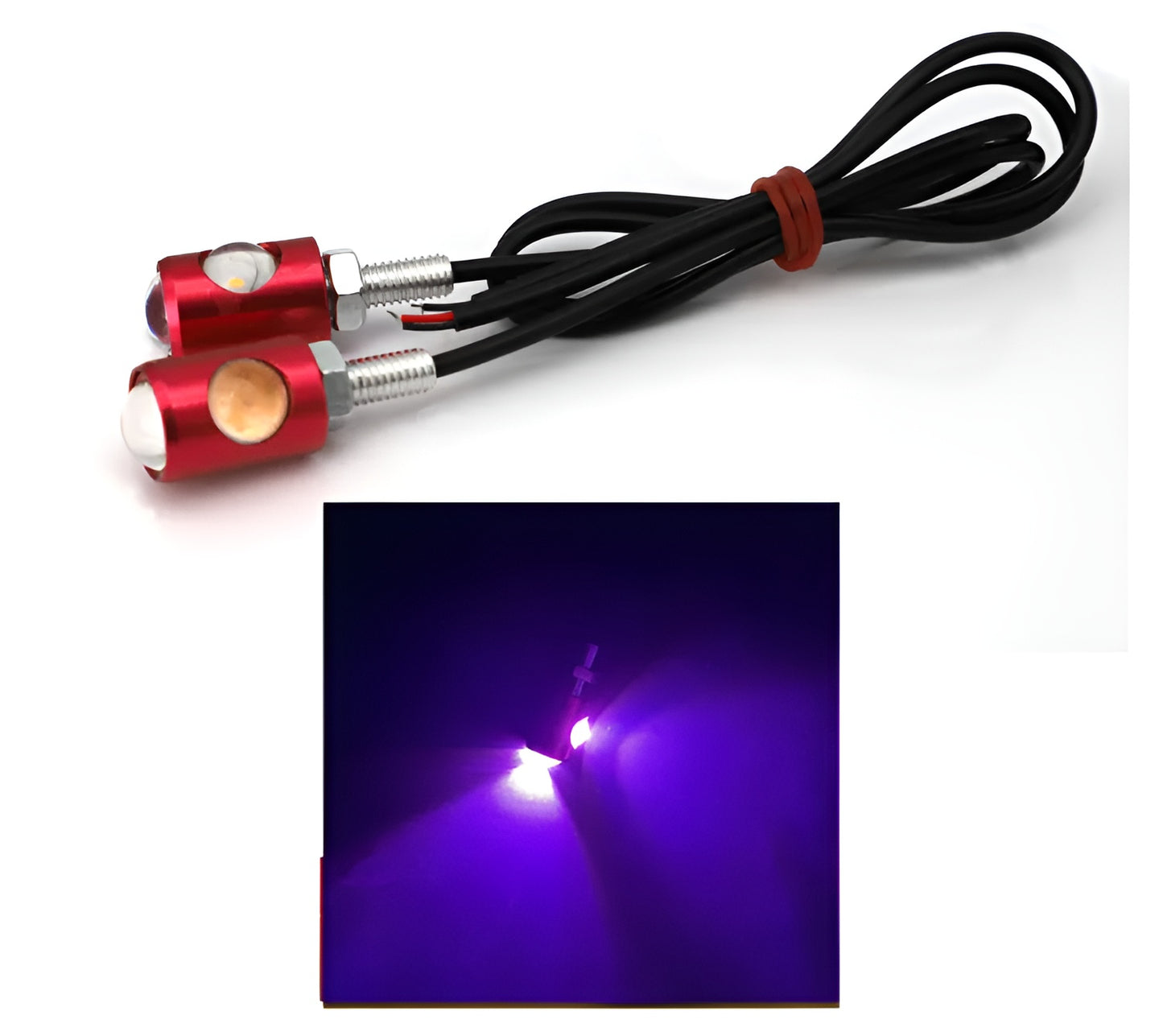 Mini LED 1 pair 2 indicator Motorcycle Side Mini LED indicator light Super Bright LED