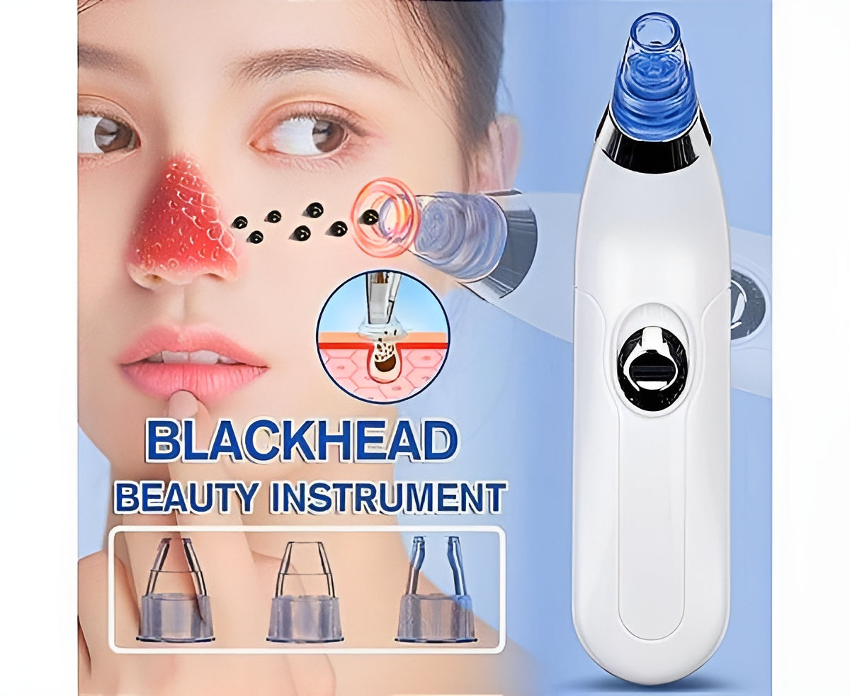 Derma Suction Blackheads Remover  3 In 1 Black Head Remover Machine-Acne Pimple Pore Cleaner Vacuum Suction Tool (Cell Operated)