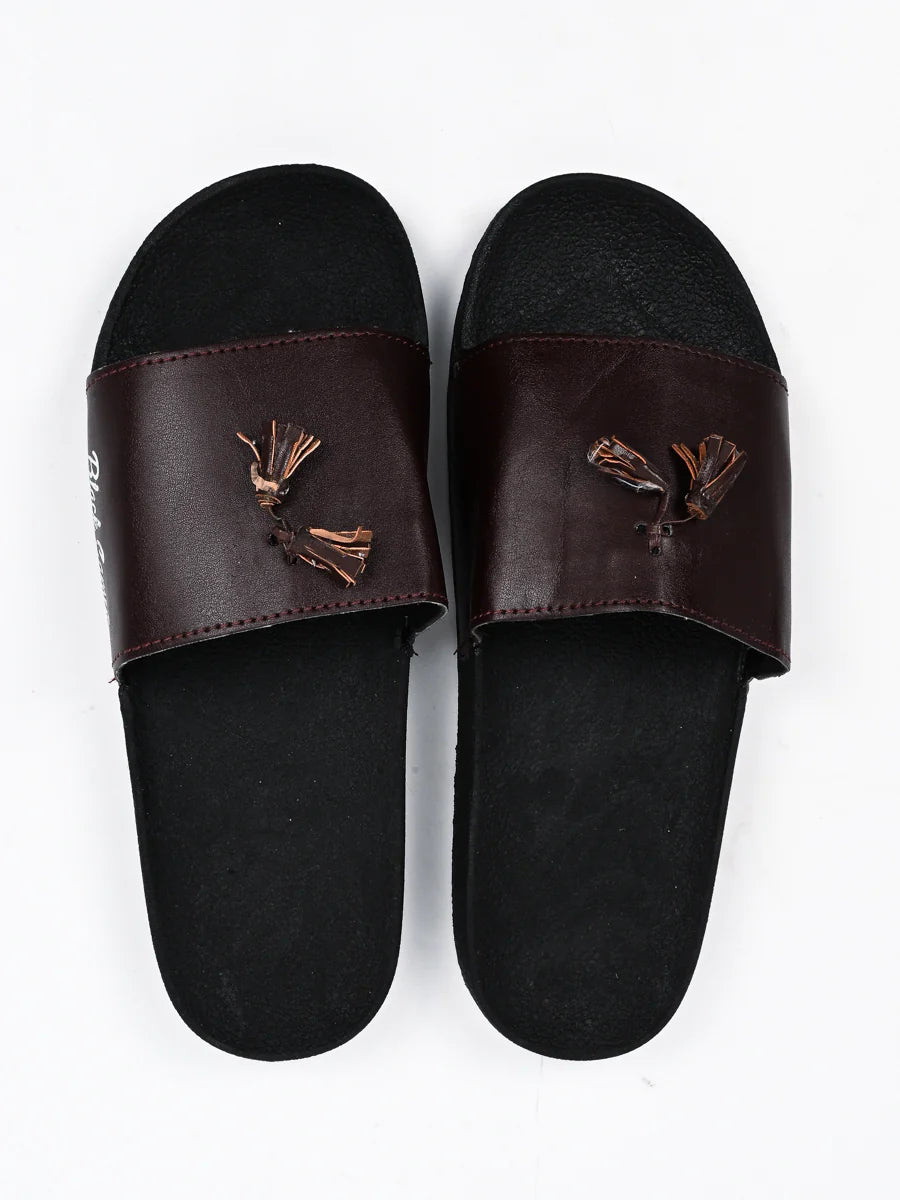 Black Camel Tassel Slide Slipper for men (Tassel-Black/Brown -39-44)