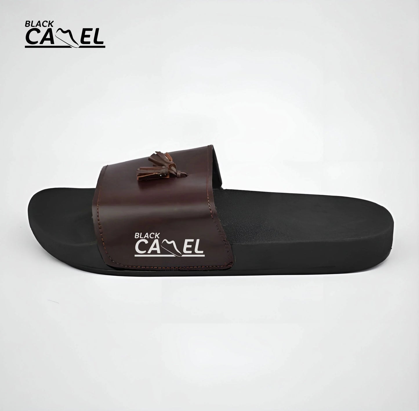 Black Camel Tassel Slide Slipper for men (Tassel-Black/Brown -39-44)