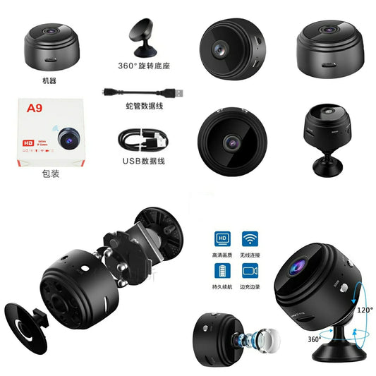 Vehicle Camera A9 Mini Camera WiFi Wireless Recorder HD Video Home Camcorder Night Vision Car Security Surveillance Camera