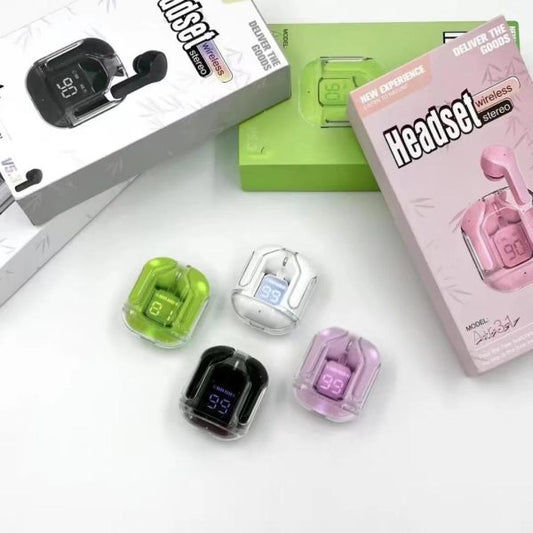 Air31 Earbuds Wireless air 31 Crystal Transparent body - ( random color )