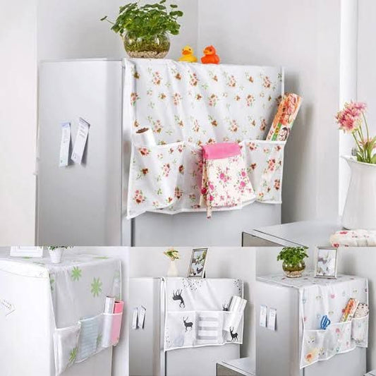 Anti-dust Waterproof Oil-proof Refrigerator Fridge Cover (Random Design)Made in china