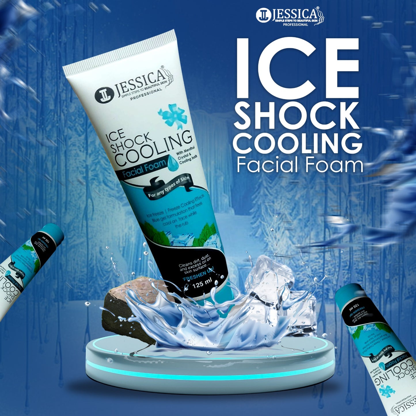 Jessica Ice Shock Cooling Facial Foam Face Wash