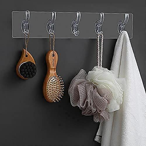 Transparent Hook Strong Self Adhesive Door Wall Hangers Towel Handbag Key Hook Plug Hook Kitchen Bathroom Accessories