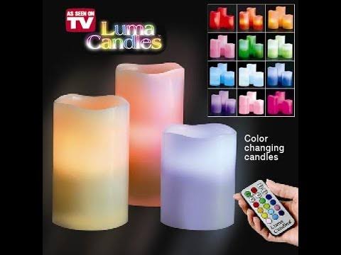 Magic Colour Changing Wax Candles with remote 3 pcs in 1 box (Random colour)