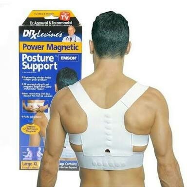 Doctor  Posture magnetic inside Support Adjustable For Men And Women (white color )