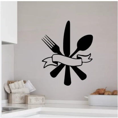 9 Different Piece Kitchenwares Wall Stickers Decorative Sticker | 12x12 inch each sticker