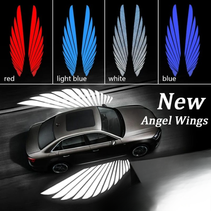 Angel Wing Light Dynamic Projection Lamp Universal Car Rear View Mirror Side Mirror  (2 Pcs)