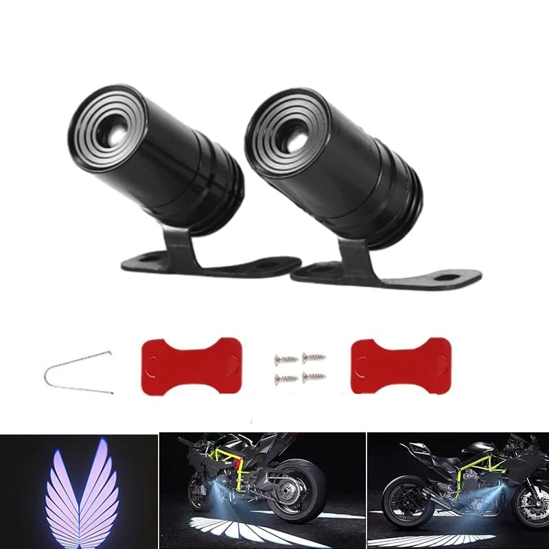 Angel Wing Light Dynamic Projection Lamp Universal Car Rear View Mirror Side Mirror  (2 Pcs)