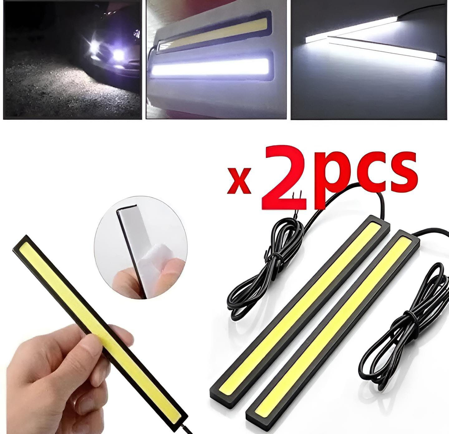 2/4 pcs LED Strip Light  For Motorcycles, Cars Waterproof LED Light Universal Fitment