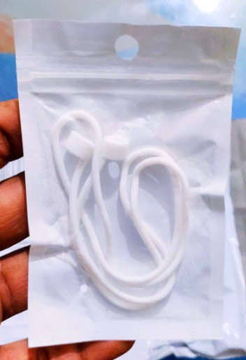 Anti Lost Silicone Earphone Rope Holder Cable For AirPods Strap Wireless Bluetooth Headphone Neck Strap Cord String 55CM