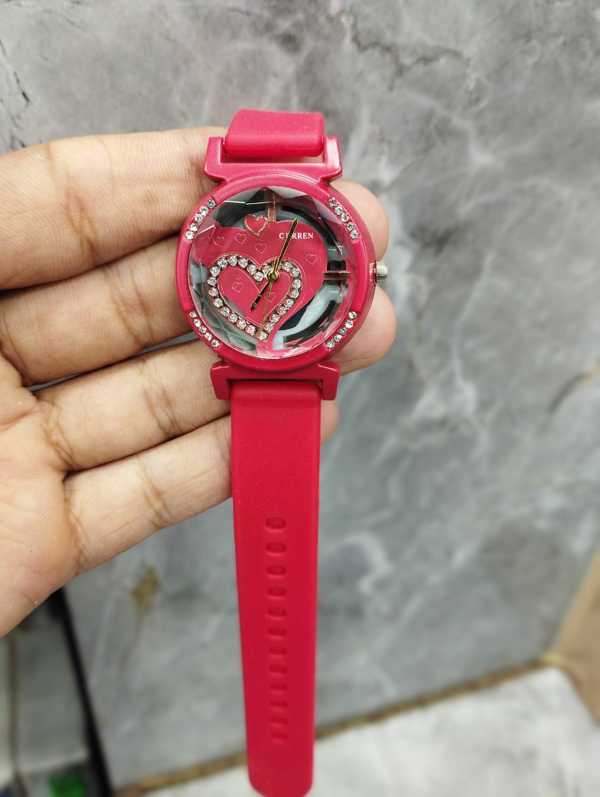 Curren Rubbar Belt Ladies Watch Model Heart - Without Box