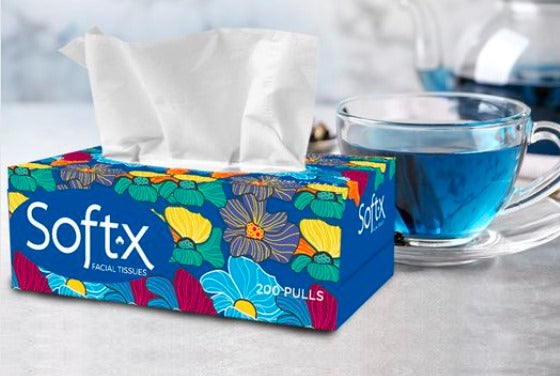 SOFTEX Facial Tissue Box - 50 Pulls Per Box