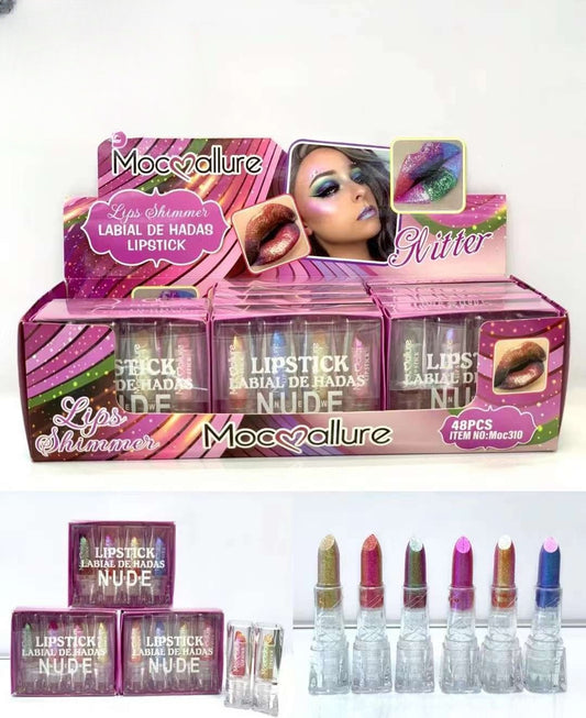 4 Pcs set Mocallure Glitter Lipstick For Girls (Random Color)