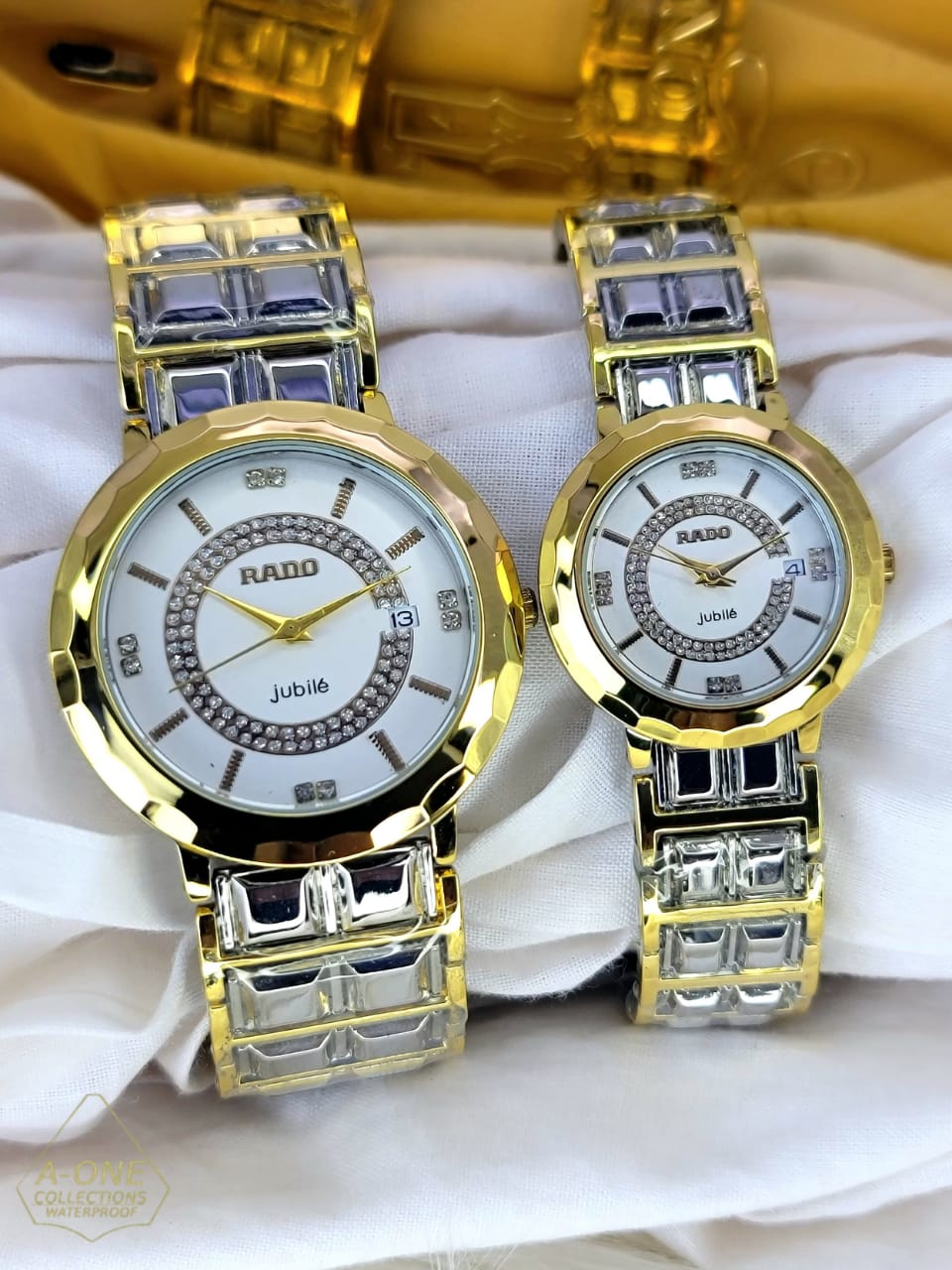 Aa1 two tone rado jubile couple  Watch Date Just Steel Chain