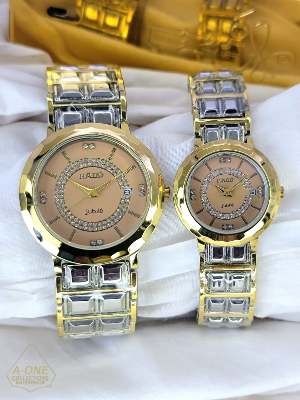 Aa1 two tone rado jubile couple  Watch Date Just Steel Chain