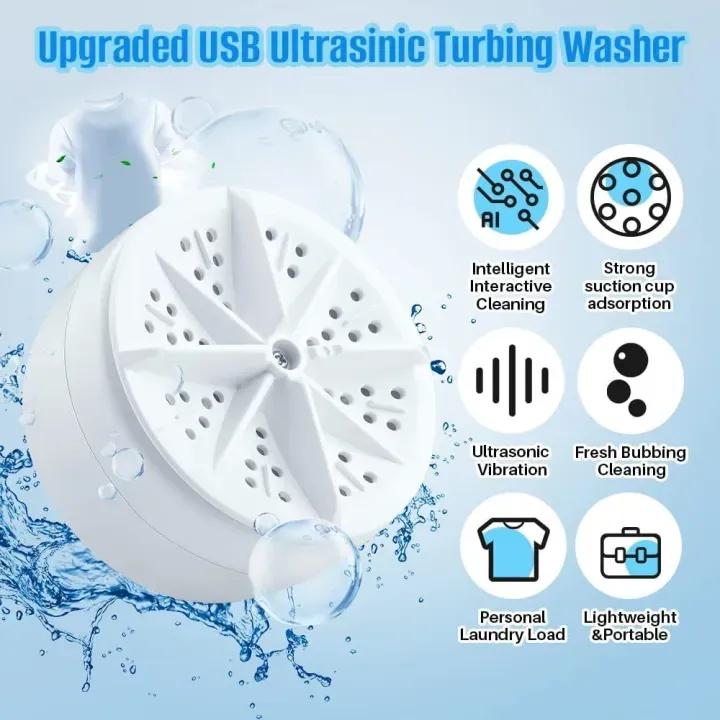 Mini Washing Machine USB Rotating Turbine Portable Washing Machine For Socks Small Rags