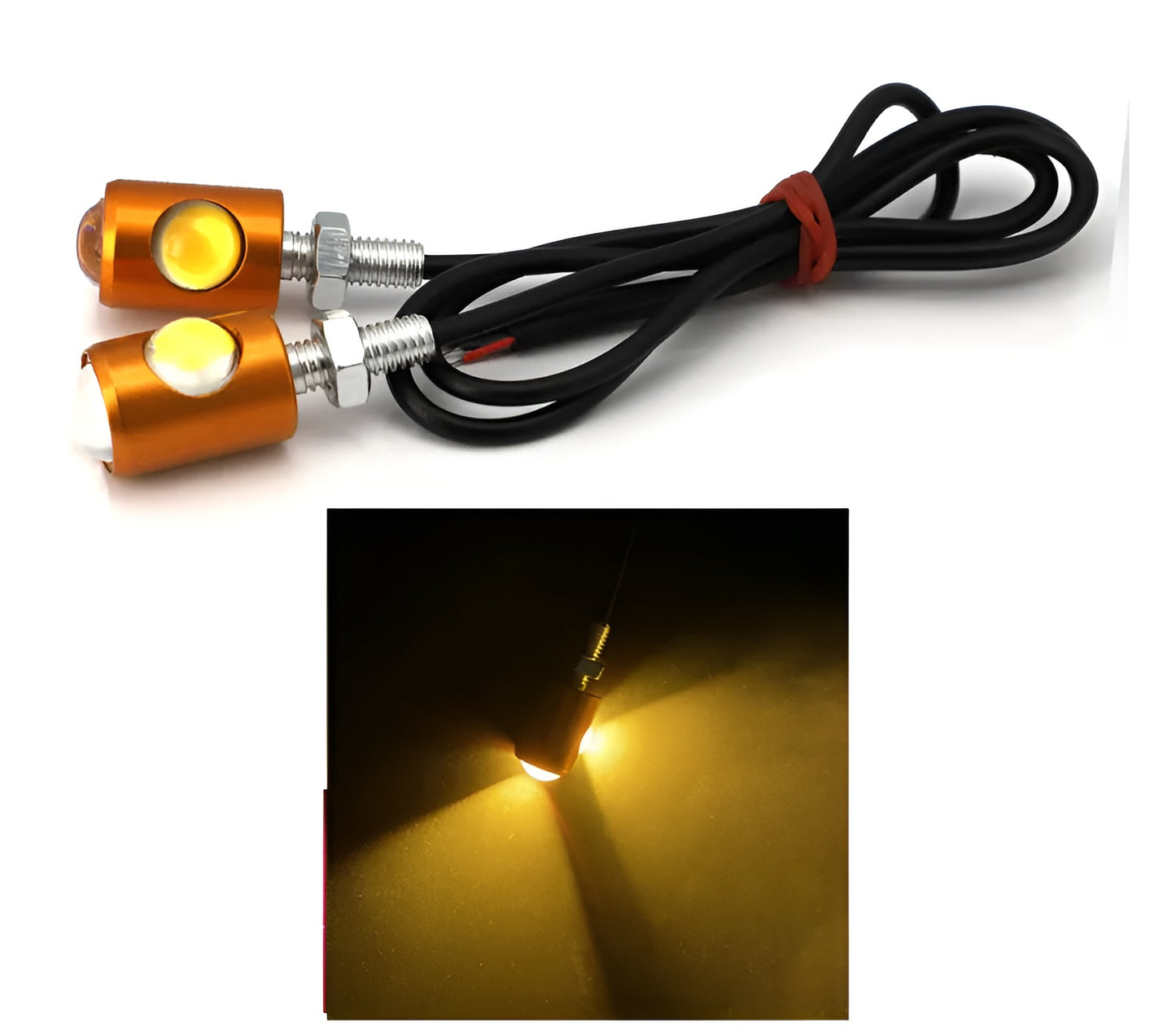 Mini LED 1 pair 2 indicator Motorcycle Side Mini LED indicator light Super Bright LED