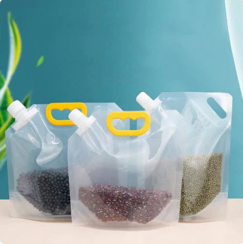 Moisture-Proof Sealed Transparent Food Grain Pouch | Storage Bag for Rice, Flour, cereals, Nuts etc