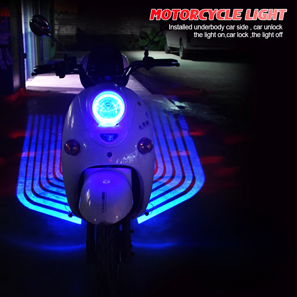 2PCS Motorcycle &amp; Car Welcome Light Door Courtesy Lights With Projector   Led Carpet Underglow For Car Motorcycle Light and car