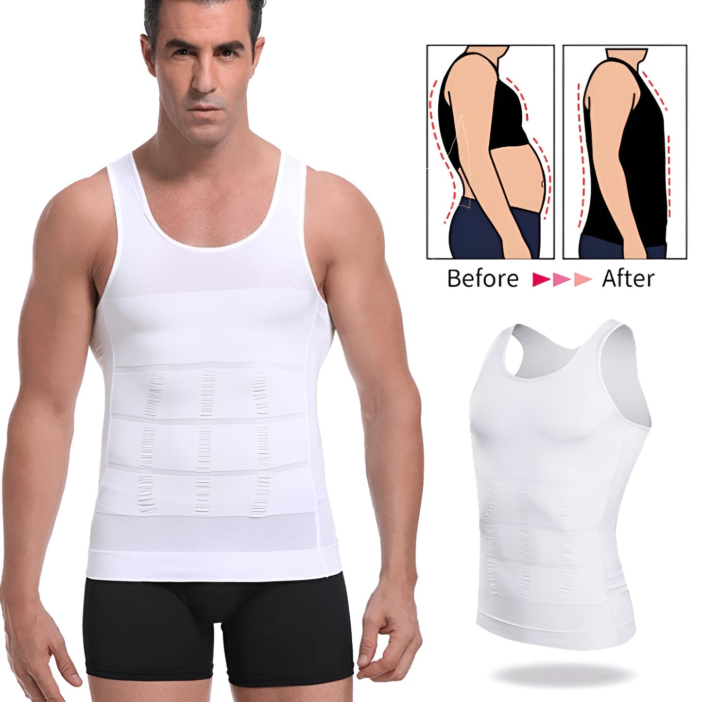 Slim N Fit Body Shaper Vest Shirt – Tank Top Sleeveless Shape wear For Men